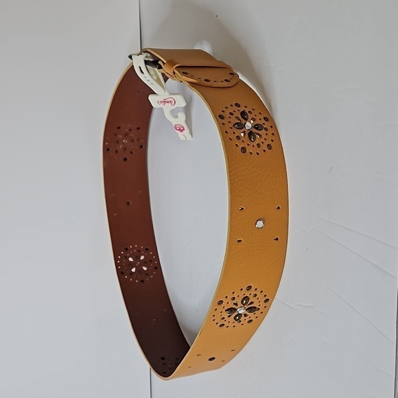 Candie's Jeweled Belt sz L Tan NWT - Picture 2 of 7